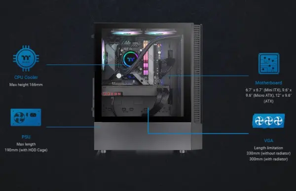 Thermaltake View 200 TG ARGB Mid Tower kućište