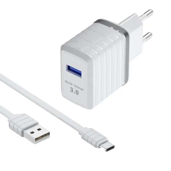 Kućni punjač KONFULON C32Q QC3.0 Fast sa kablom Type C