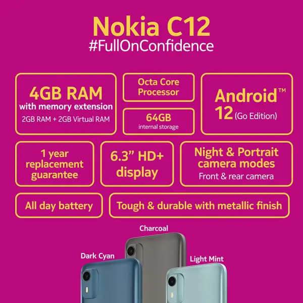 Smartphone NOKIA C12 2GB64GBplava' ( '286808049' ) 