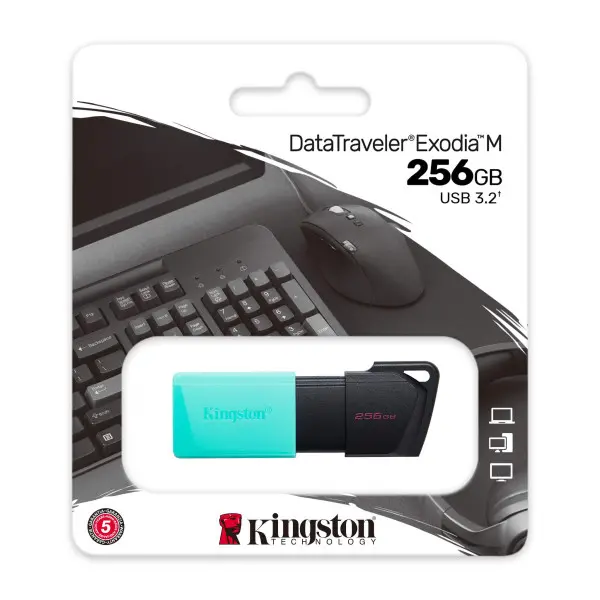 KINGSTON 256GB USB3.2 Gen1 DataTraveler Exodia M DTXM256GB