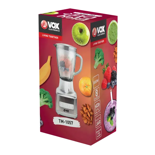 Blender Vox TM1057 snaga 500W/posuda 1.5l/8 brzina