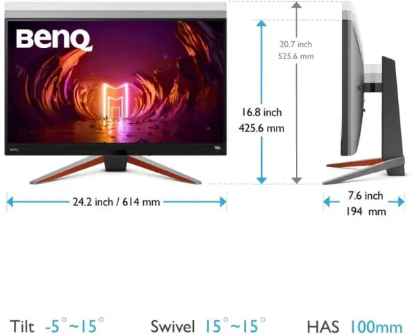 BENQ 27'' EX270M LED FHD 240Hz Gaming monitor metalik sivi