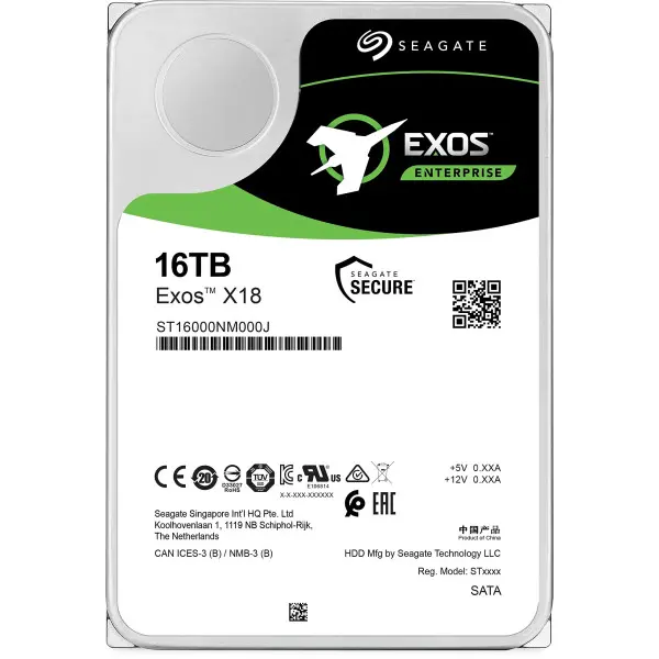 HDD Seagate 16TB Exos X18 SATA3 ST16000NM000J 7200rpm 256Mb 
