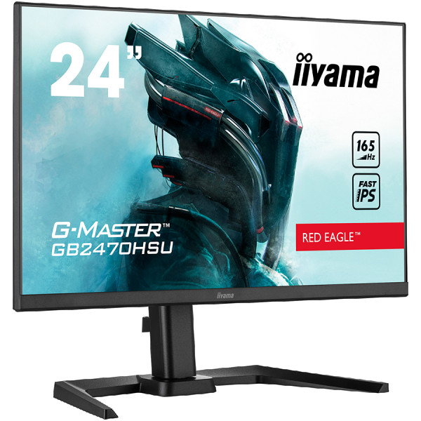 IIYAMA Monitor 24'' ETE Fast IPS Gaming, G-Master Red Eagle, FreeSync Premium, 1920x1080@165Hz, 250cdm˛, 1100:1, HDMI, DisplayPort, 0,8ms (M