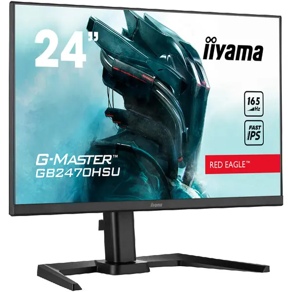 IIYAMA Monitor 24'' ETE Fast IPS Gaming, G-Master Red Eagle, FreeSync Premium, 1920x1080@165Hz, 250cdm˛, 1100:1, HDMI, DisplayPort, 0,8ms (M