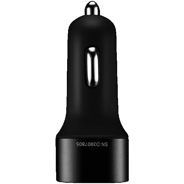 CANYON C-06 Universal 3xUSB car adapter, Input 12V-24V, Output 5V-3.1A, black rubber coating+black metal ring (side with USB is in plastic)