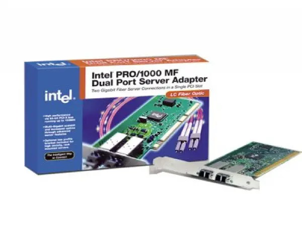 INTEL Network Card PRO1000 MF Dual Port Server Adapter Network Adapter (1000Base-SX, 1000Mbps, Gigabit Ethernet, PCI-X), 1-pk ( PWLA8492MFB