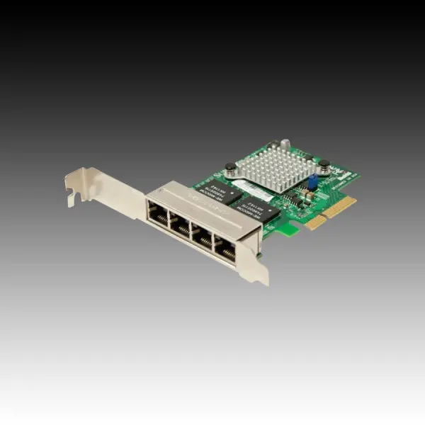 SUPERMICRO |{English}3.9-inch Length, Low-Profile Standard Form Factor: PCI Express 2.1 (2.5GTs or 5GTs), 4 RJ-45 ports, Intel® IO Accelera