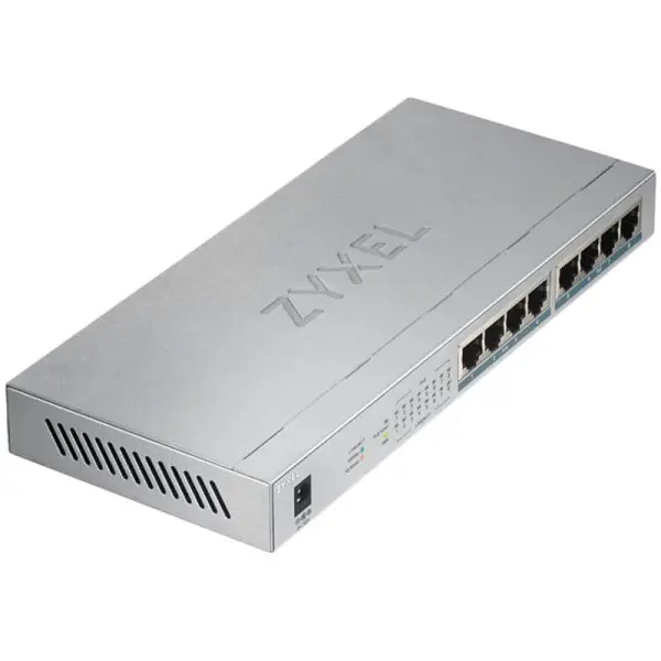 Zyxel GS1008-HP, 8 Port Gigabit PoE+ unmanaged desktop Switch, 8 x PoE, 60 Watt ( GS1008HP-EU0101F ) 