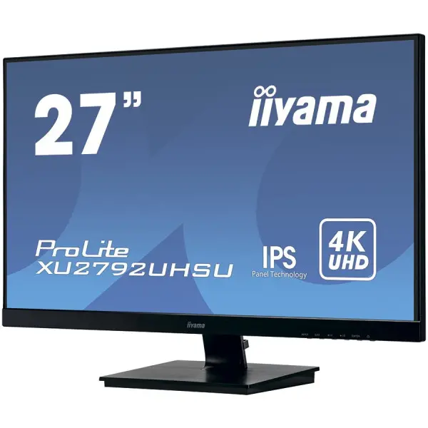 IIYAMA XU2792UHSU-B1 27'' ETE, ULTRA SLIM LINE, 3840x2160 UHD, IPS, 4ms, 300cdm˛, DVI, HDMI, DisplayPort, Speakers,  USB-HUB(2x3.0) ( XU2792