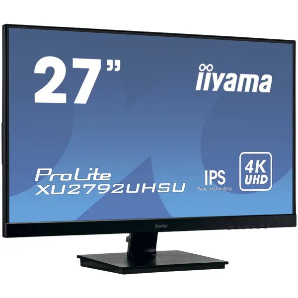 IIYAMA XU2792UHSU-B1 27'' ETE, ULTRA SLIM LINE, 3840x2160 UHD, IPS, 4ms, 300cdm˛, DVI, HDMI, DisplayPort, Speakers,  USB-HUB(2x3.0) ( XU2792