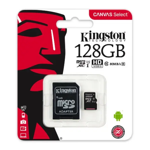 Micro SD Kingston 128GB SDCS2/128GB + sd adapter