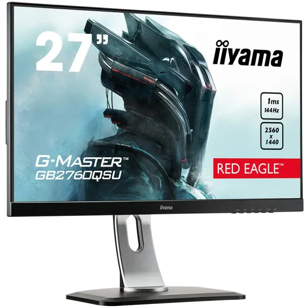 IIYAMA Monitor G-Master Red Eagle, 27'' ETE Pro-Gaming, 144Hz FreeSync, 2560x1440@144Hz, 350cdm˛, DVI , DisplayPort, HDMI, 13cm heigt adj. s