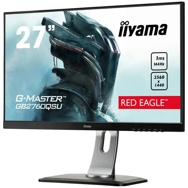 IIYAMA Monitor G-Master Red Eagle, 27'' ETE Pro-Gaming, 144Hz FreeSync, 2560x1440@144Hz, 350cdm˛, DVI , DisplayPort, HDMI, 13cm heigt adj. s