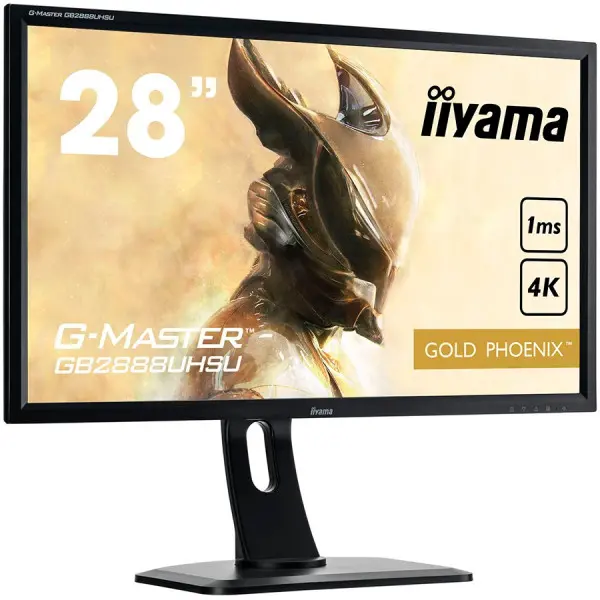 IIYAMA Monitor 28'' Gaming, G-Master Golden Phoenix, 3840x2160, 4K UHD, FreeSync, Height Adjust. (13cm), 300cdm2, Speakers, DisplayPort, 3xH