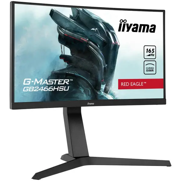 Monitor 23.6 Iiyama Red Eagle GB2466HSU-B1 VA, 1920?1080, 165hz, Curved, 250cd, 1100:1, HDMI*2, DP, USBHub, 2x2W ( GB2466HSU-B1 ) 