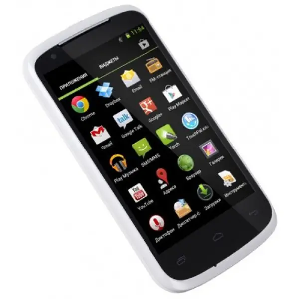 Gigabyte GSmart GS202 Dual SIM (4.3'' IPS, 800x480, Mediatek 6577 Dual Core 1GHz, 4GB512MB, Android 4.0, SDHC, 5MP0.3MP, WiFi, BT, 3G) White