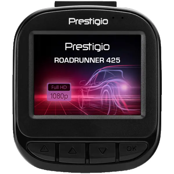 Prestigio RoadRunner 425, 2.0 LCD (960x240) display, FHD 1920x1080@30fps, HD 1280x720@30fps, GP5168, 2.0 MP CMOS GC2023 image sensor, 2 MP 