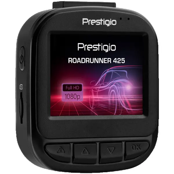 Prestigio RoadRunner 425, 2.0 LCD (960x240) display, FHD 1920x1080@30fps, HD 1280x720@30fps, GP5168, 2.0 MP CMOS GC2023 image sensor, 2 MP 