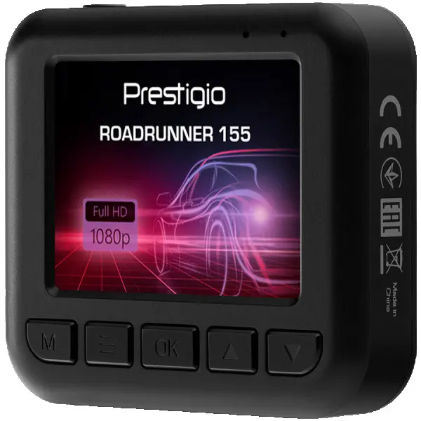 Prestigio RoadRunner 155, 2.0 LCD (320x240) display, FHD 1920x1080@30fps, HD 1280x720@30fps, Jieli AC5601, 2 MP CMOS GC2053 image sensor, 2