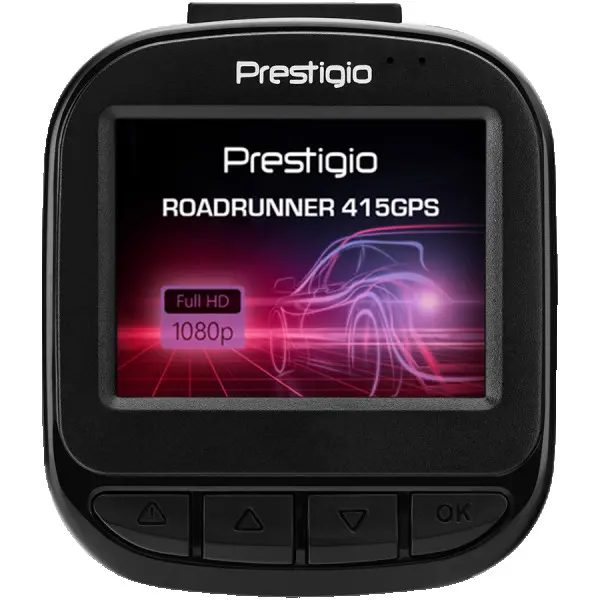 Prestigio RoadRunner 415GPS, 2.0 LCD (960x240) display, FHD 1920x1080@30fps, HD 1280x720@30fps, GP5168 processor, 2 MP CMOS GC2023 image se