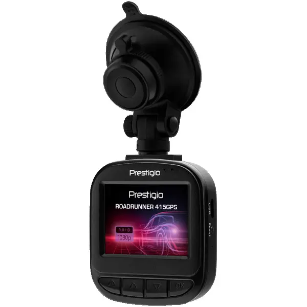 Prestigio RoadRunner 415GPS, 2.0 LCD (960x240) display, FHD 1920x1080@30fps, HD 1280x720@30fps, GP5168 processor, 2 MP CMOS GC2023 image se