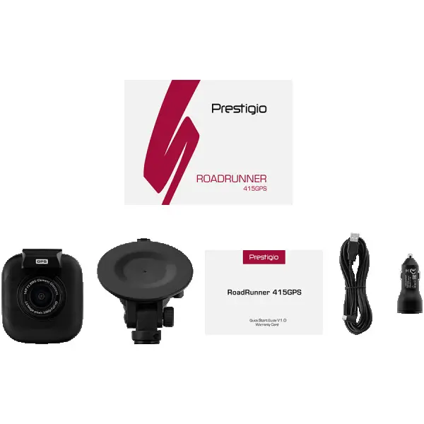 Prestigio RoadRunner 415GPS, 2.0 LCD (960x240) display, FHD 1920x1080@30fps, HD 1280x720@30fps, GP5168 processor, 2 MP CMOS GC2023 image se