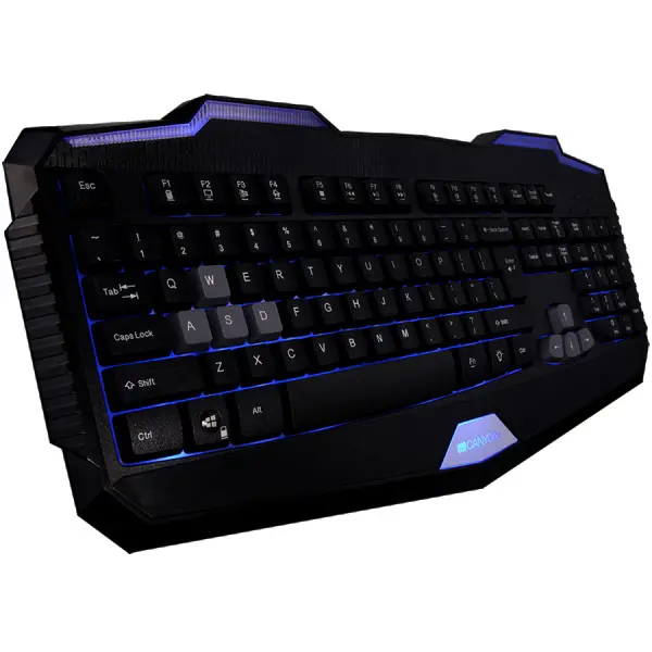 CANYON Gaming Keyboard CNS-SKB6 (Branded cable, USB, 104 illuminated keys, multimedia functions,), Black, Retail, Adriatic ( CNS-SKB6-AD ) 