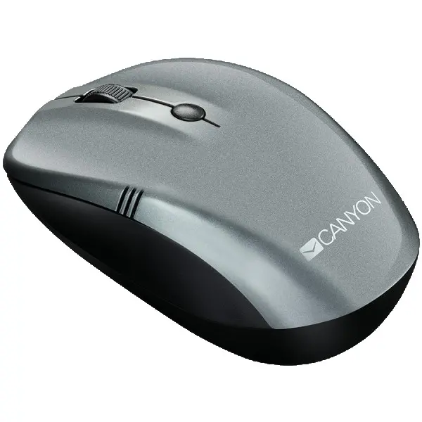 CANYON 2.4GHz wireless optical Mouse with 4 buttons, DPI 80012001600, dark gray pearl glossy, 115*50*38mm, 0.06kg ( CNE-CMSW03DG ) 