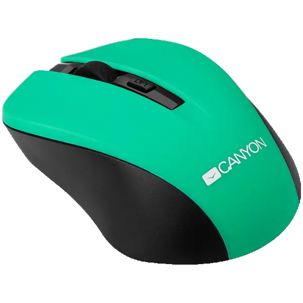 CANYON MW-1 2.4GHz wireless optical mouse with 4 buttons, DPI 80012001600, Green, 103.5*69.5*35mm, 0.06kg ( CNE-CMSW1GR ) 