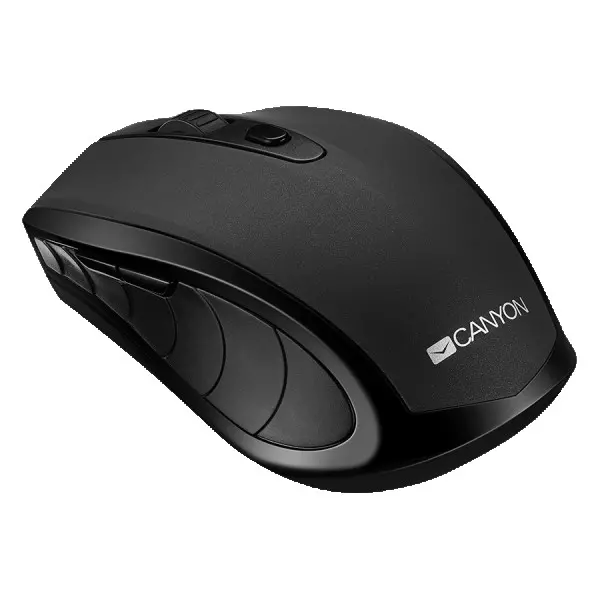 CANYON 2 in 1 Wireless optial mouse with 6 buttons, DPI 80012001600, 2 mode(BT 2.4GHz), Black, 102.8*58.5*39.5mm, 0.072kg ( CNS-CMSW08B ) 