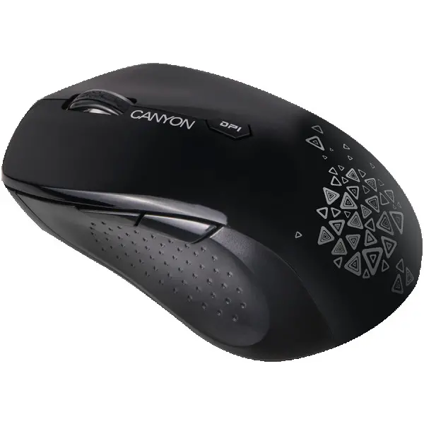 CANYON 2.4GHz wireless Optical  Mouse with 6 buttons, DPI 80012001600, power saving technology), Black, 108*71*39mm, 0.07kg ( CNS-CMSW4B ) 