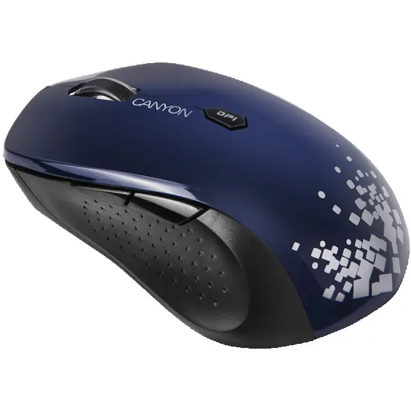 CANYON 2.4GHz wireless Optical  Mouse with 6 buttons, DPI 80012001600, power saving technology), Blue, 108*71*39mm, 0.07kg ( CNS-CMSW4BL ) 