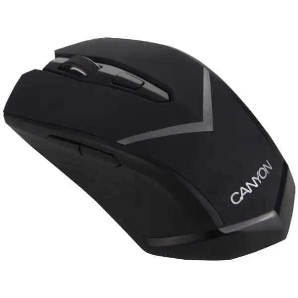CANYON 2.4GHz wireless Optical Mouse with 6 buttons, DPI 8001600, power saving technology, Black, 120*67.2*39.4mm, 0.075kg ( CNE-CMSW3 ) 