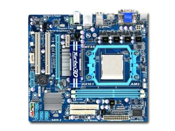 GIGABYTE Main Board Desktop AMD 880G (SAM3,DDR3,VGA,SATA II,LAN,USB 2.0,DVI,HDMI) mATX Box ( GA-880GM-D2H ) 