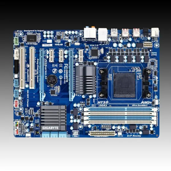 GIGABYTE Main Board Desktop AMD 970A (SAM3,DDR3,SATA III,LAN,USB 2.0) ATX Box ( GA-970A-D3 ) 