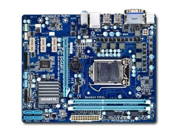 GIGABYTE Main Board Desktop INTEL iH61 (S1155,DDR3,VGA,SATA II,LAN,USB 2.0,DVI) mATX Box ( GA-H61M-D2-B3 ) 