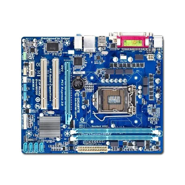 GIGABYTE Main Board Desktop  iH61 (S1155, DDR3, PS2,LAN,Audio Interface,DVI,SATA II,USB 2.0,Parallel,VGA) mATX Retail ( GA-H61M-S2PV ) 