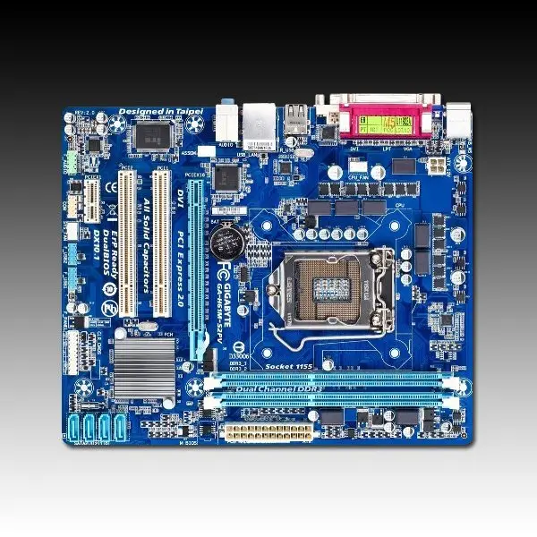 GIGABYTE Main Board Desktop  iH61 (S1155, DDR3, PS2,LAN,Audio Interface,DVI,SATA II,USB 2.0,Parallel,VGA) mATX Retail ( GA-H61M-S2PV ) 