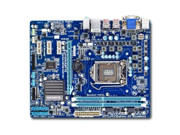 GIGABYTE Main Board Desktop INTEL iH61 (S1155,DDR3,VGA,SATA II,LAN,USB 2.0,DVI) mATX Box ( GA-H61M-S2V-B3 ) 