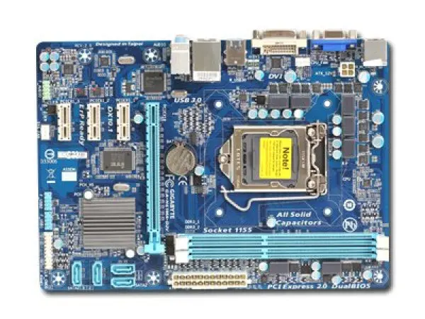 GIGABYTE Main Board Desktop  iH61 (S1155, DDR3, yes VGA, PS2,DVI,VGA,Audio Interface,SATA II,USB2.0,USB3.0) mATX Retail ( GA-H61MA-D2V ) 