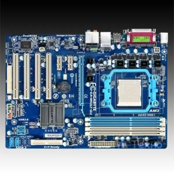GIGABYTE Main Board Desktop nForce 520 LE (SAM3,DDR3,SATA,LAN,USB 2.0) ATX Box ( GA-M52LT-D3 ) 