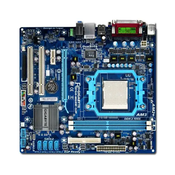 GIGABYTE Main Board Desktop GF 7025nForce 630a (SAM2+,DDR2,VGA,SATA II,LAN,USB 2.0) mATX Box ( GA-M68M-S2P ) 