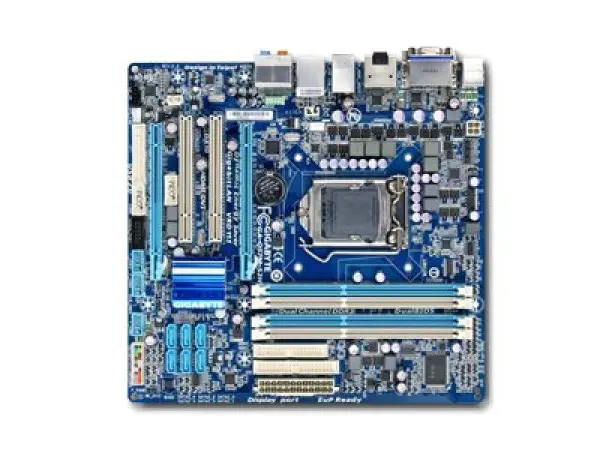 GIGABYTE Main Board Desktop INTEL iQ57 (S1156,DDR3,VGA,SATA II,LAN,USB 2.0,DVI,HDMI) mATX Box ( GA-Q57M-S2H ) 