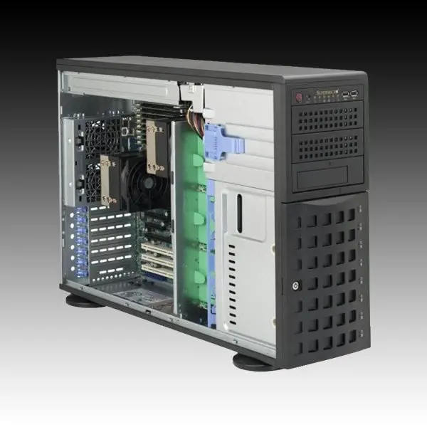Server SUPERMICRO SuperServer 7046T-H6R (Tower, i5520 (S1366), Bus 6.4GTsec, DDR3 800MHz1066MHz1333MHz, VGA, 2xLAN, 6xSATA, Matrox G200eW, 