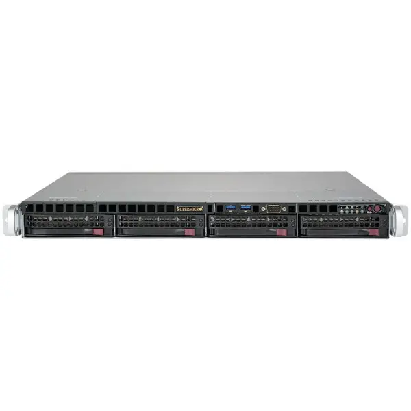 Supermicro SuperServer  AS-1013S-MTR 1U, 1xSocket SP3, TDP 240W, 8xDDR4, 4x3.5 Hot-swap, 1xPCI-E 3.0 x16, 2x1GbE LAN, 1xRJ45 IPMI, 5xUSB 3.