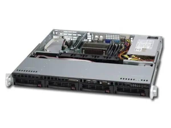 Server SUPERMICRO 5017C-MTF (Rack-Mountable, Intel C202 (Socket 1155), DDR3 SDRAM 1066MHz(PC3-8500)1333MHz(PC3-10600), 1xVGA, 3xLAN, 1U), R
