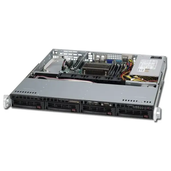 Server SUPERMICRO 5017C-MTF (Rack-Mountable, Intel C202 (Socket 1155), DDR3 SDRAM 1066MHz(PC3-8500)1333MHz(PC3-10600), 1xVGA, 3xLAN, 1U), R