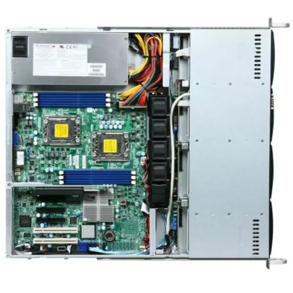 SUPERMICRO Server Platform SYS-6016T-MTHF, (incl. X8DTL-IF, SC813MTQ-600CB), (1U Rack-Mountable, i5500 2x(S1366), 6xDDR3 ECC Reg, 4xHDD 3.5