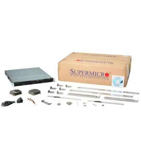 SUPERMICRO Server Platform SYS-6016T-MTHF, (incl. X8DTL-IF, SC813MTQ-600CB), (1U Rack-Mountable, i5500 2x(S1366), 6xDDR3 ECC Reg, 4xHDD 3.5